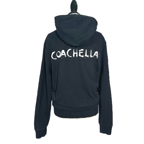 H&M x Coachella | Women | Black Cozy Casual Music Festival Hoodie | Size Small - Picture 3 of 12
